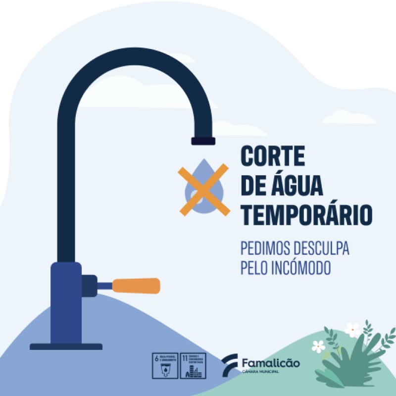 Famalicão: Corte no abastecimento de água esta segunda-feira