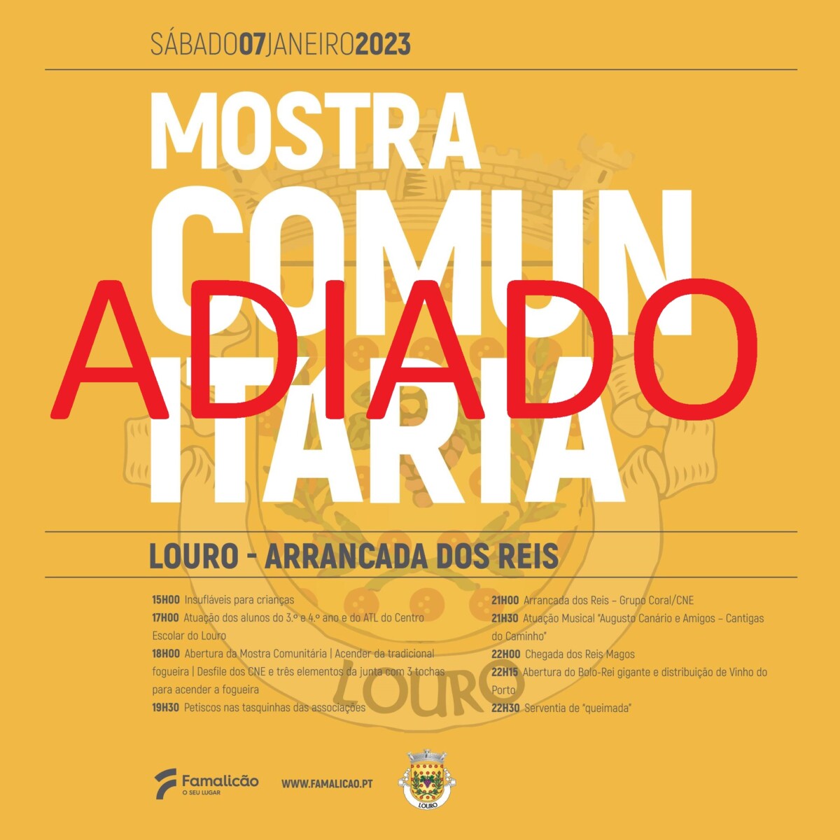 Famalicão: Mau tempo previsto para sábado adia Mostra Comunitária do Louro