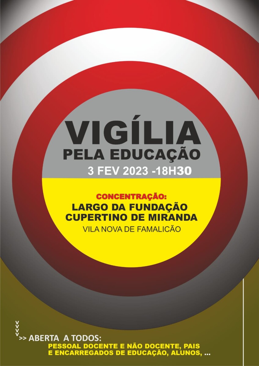 Famalicão: Vigília pela Educação esta sexta-feira