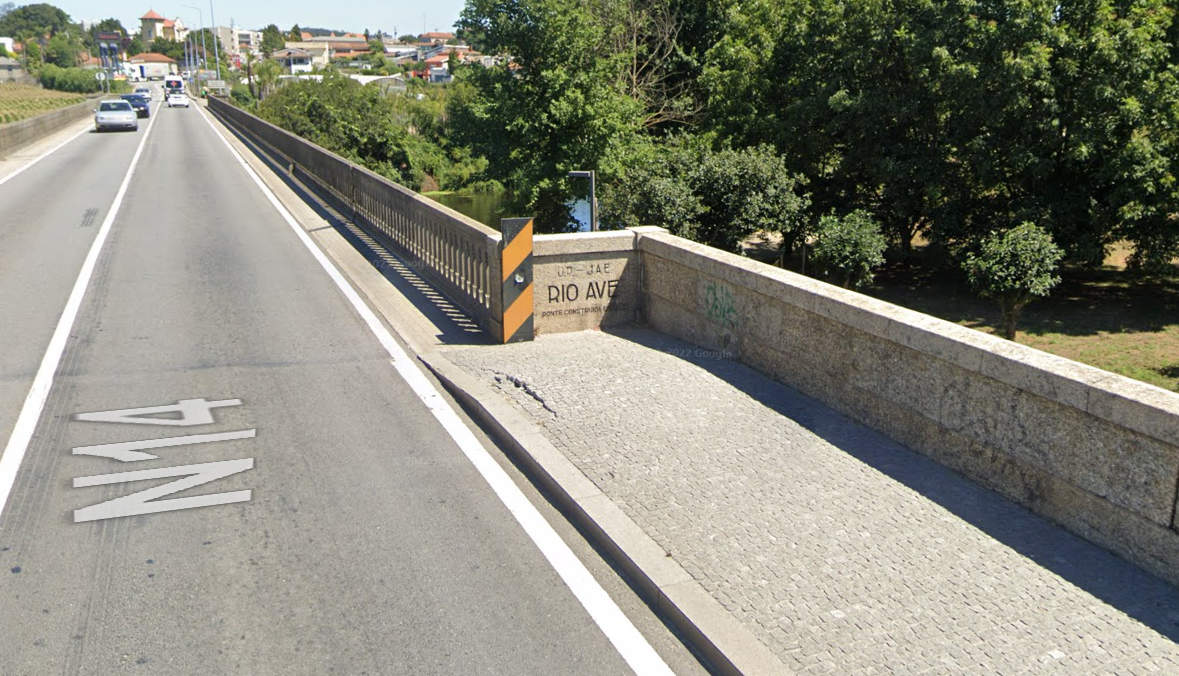 Homem fica gravemente ferido ao cair da ponte sobre o Rio Ave na N14