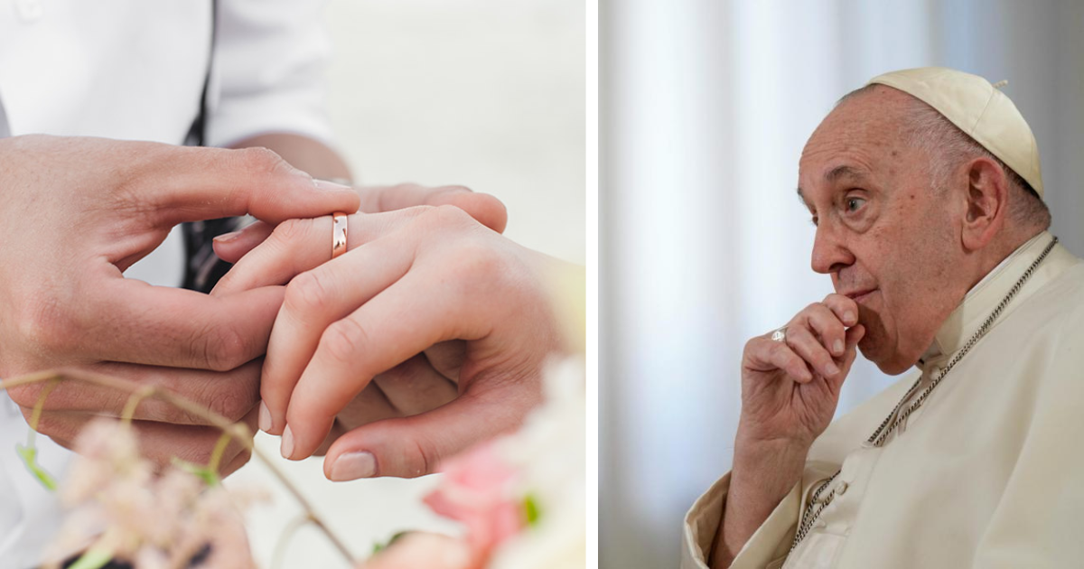 Papa admite que padres possam vir a casar