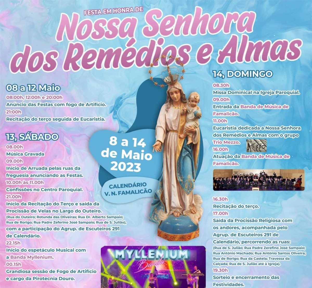 Famalicão: Festa em honra de Nª Sª dos Remédios e Almas de 8 a 14 de maio