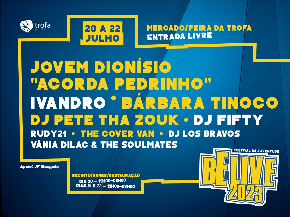 Bárbara Tinoco, Jovem Dionísio e Ivandro no BeliveTrofa 2023