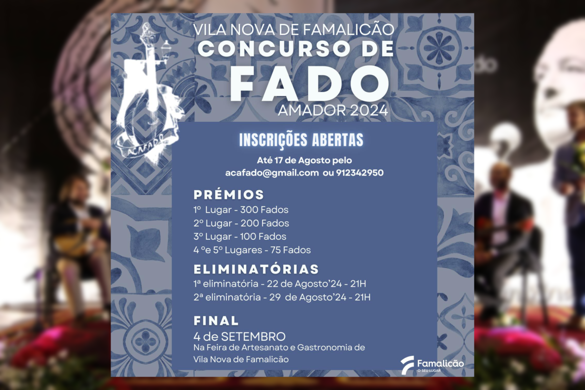 Famalicão: Eliminatórias do Concurso de Fado Amador a 22 e 29 de agosto
