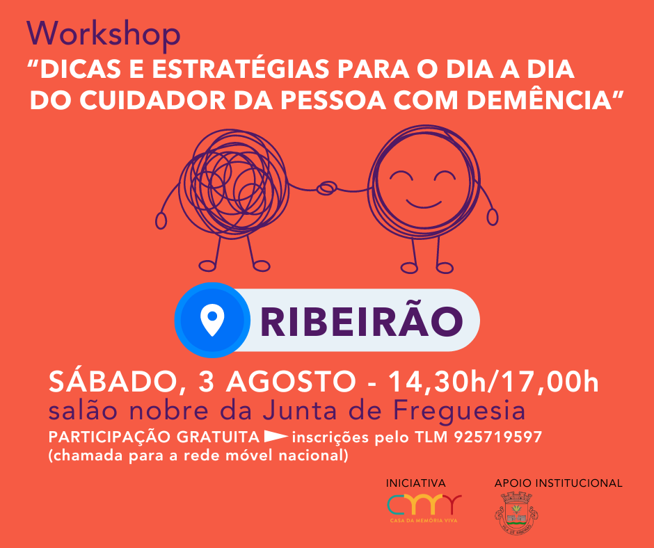Famalicão: Workshop em Ribeirão para cuidadores e familiares de pessoas com demência