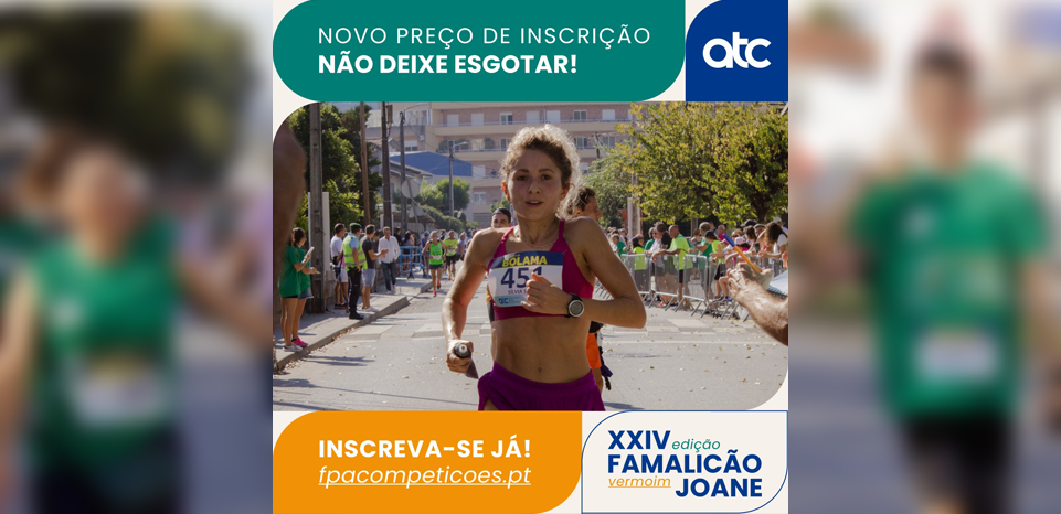 Inscrições para a Famalicão-Joane terminam no dia 23 de setembro