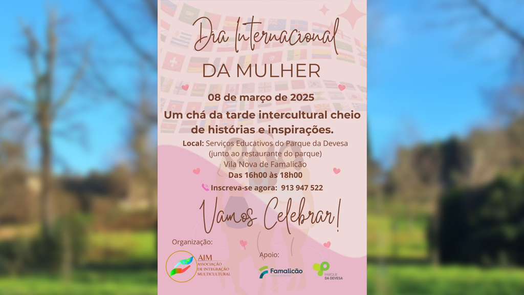 Famalicão: Chá intercultural no Parque da Devesa para celebrar a mulher