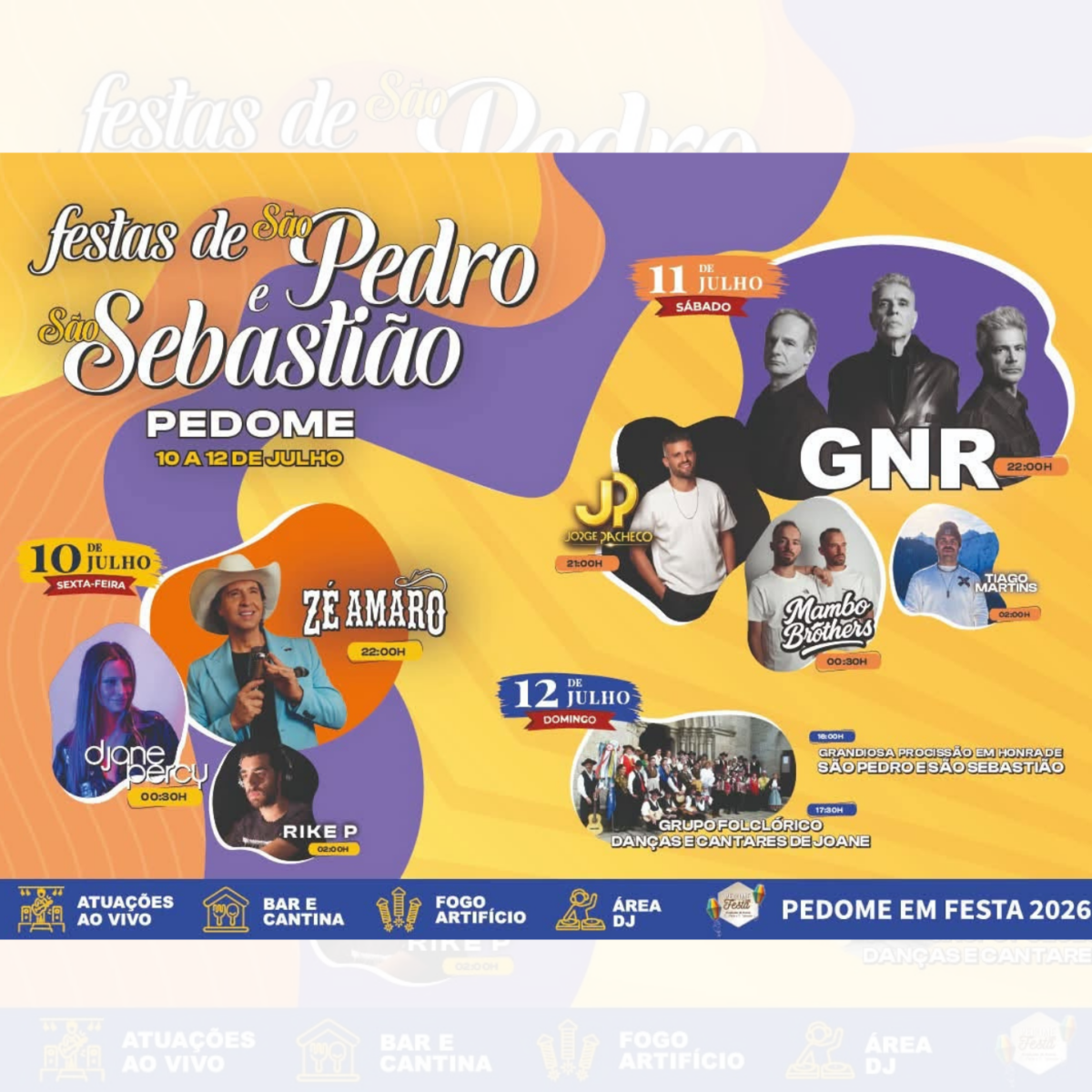 Famalicão: GNR e Zé Amaro atuam em Pedome este fim de semana
