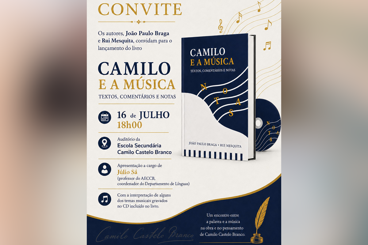 Famalicão: João Paulo Braga e Rui Mesquita apresentam “Camilo e a Música”
