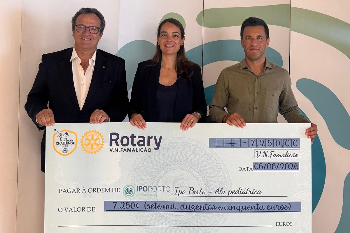 Famalicão: Rotary Clube entrega 7.250 euros ao IPO Porto